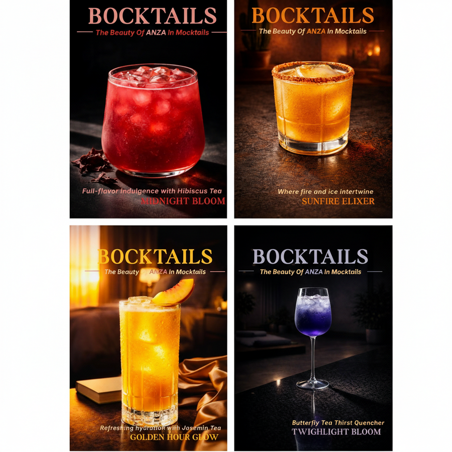 ANZA Beauty Beverage - "Bocktail" Recipe Cards